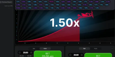 Captura de pantalla de Zeus Casino - Juego Aviator